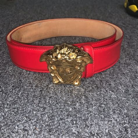 fake red versace belt|authentic versace belt.